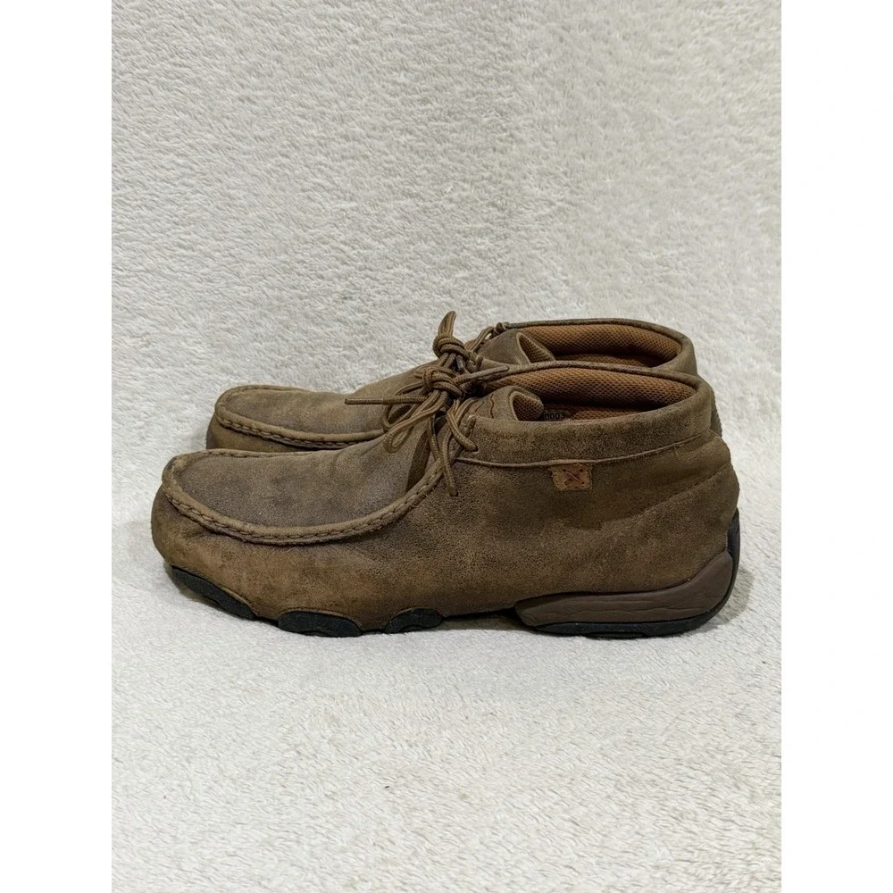 Twisted X The Original Leather Chukka Driving Moc Mens Size 10.5 M Brown MDM0003